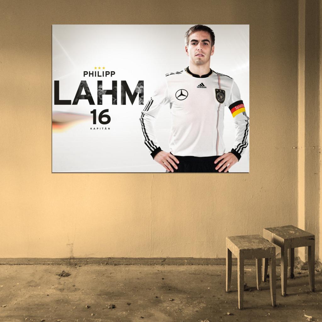 Philipp Lahm Munich Germany Football Soccer Sport Wall Art Print Poster