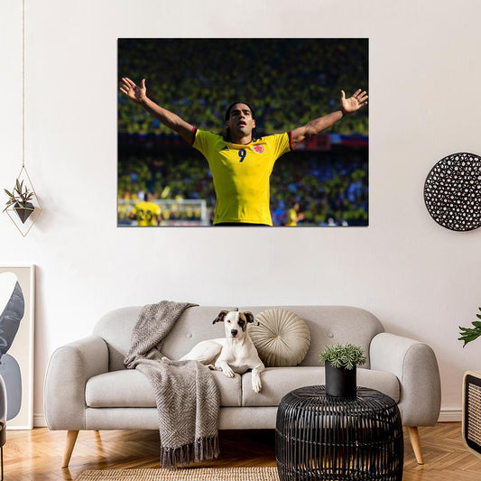 Radamel Falcao El Tigre Colombia AS Monaco Football Soccer Sport Wall Art Print Poster
