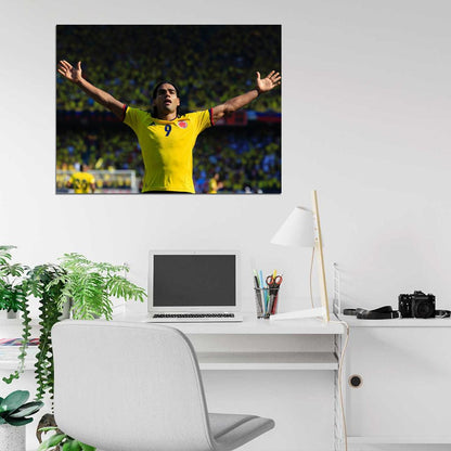 Radamel Falcao El Tigre Colombia AS Monaco Football Soccer Sport Wall Art Print Poster