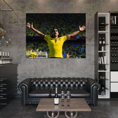 Radamel Falcao El Tigre Colombia AS Monaco Football Soccer Sport Wall Art Print Poster