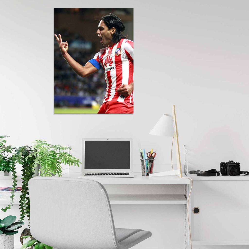 Radamel Falcao El Tigre Colombia AS Monaco Football Soccer Sport Wall Art Print Poster