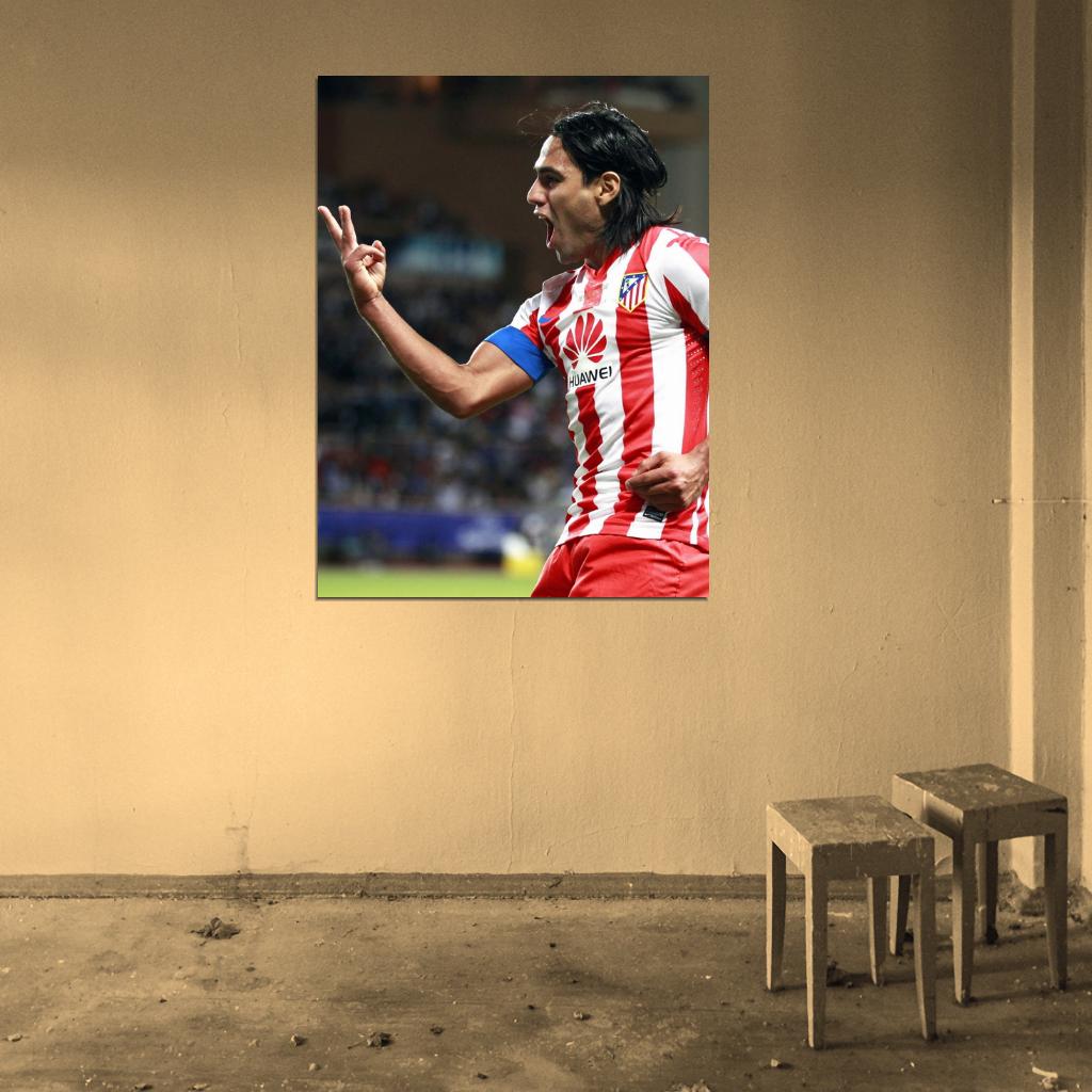 Radamel Falcao El Tigre Colombia AS Monaco Football Soccer Sport Wall Art Print Poster