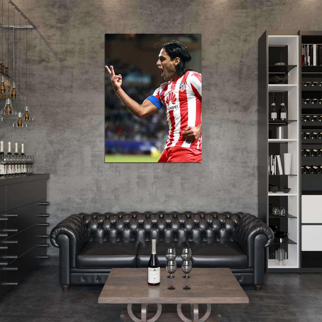 Radamel Falcao El Tigre Colombia AS Monaco Football Soccer Sport Wall Art Print Poster