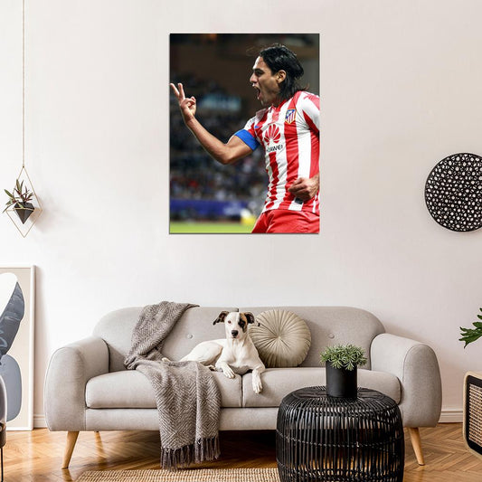 Radamel Falcao El Tigre Colombia AS Monaco Football Soccer Sport Wall Art Print Poster