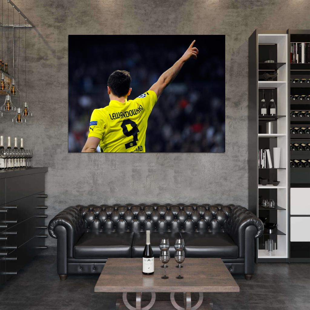Robert Lewandowski Poland Football Soccer Sport Wall Art Print Poster