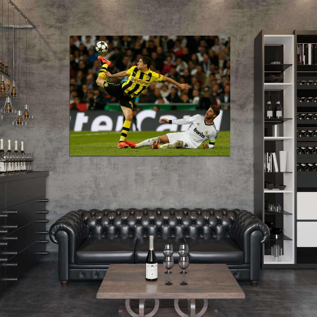 Robert Lewandowski Poland Football Soccer Sport Wall Art Print Poster