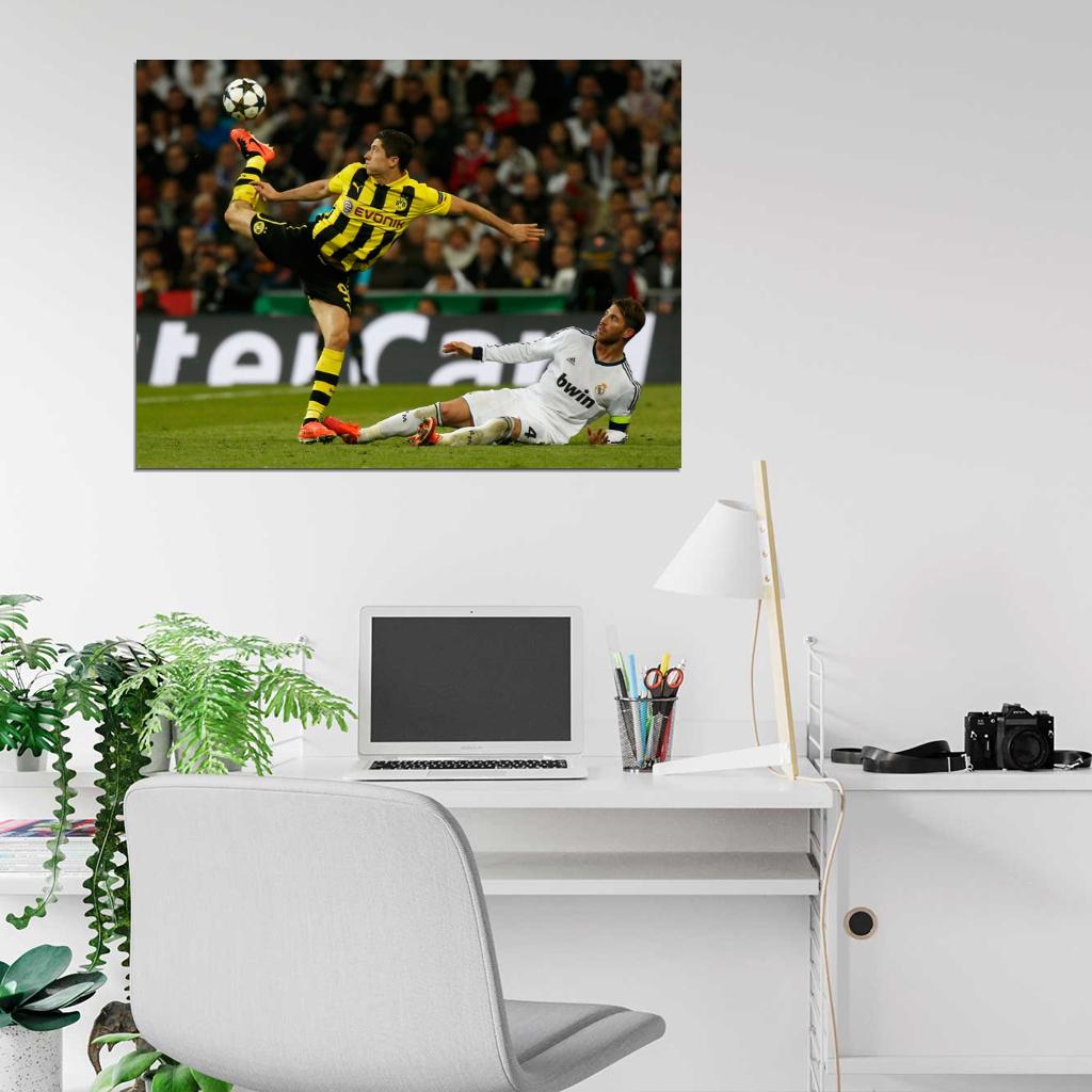 Robert Lewandowski Poland Football Soccer Sport Wall Art Print Poster