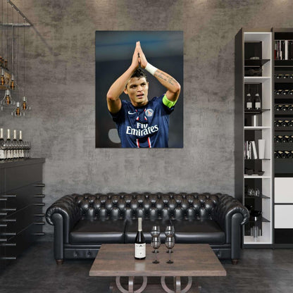 Thiago Silva Paris Saint-Germain Brazil Football Soccer Sport Wall Art Print Poster