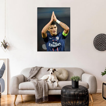 Thiago Silva Paris Saint-Germain Brazil Football Soccer Sport Wall Art Print Poster