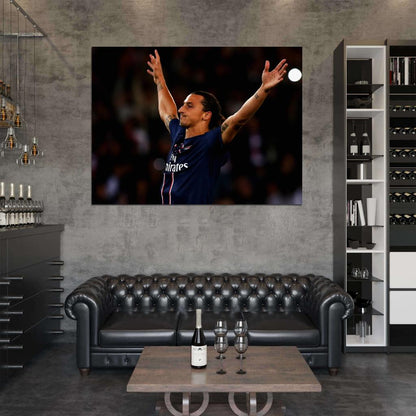Zlatan Ibrahimovic Paris Saint-Germain Sweden Football Soccer Sport Wall Art Print Poster