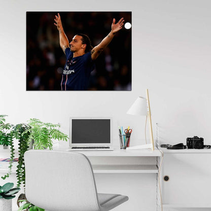 Zlatan Ibrahimovic Paris Saint-Germain Sweden Football Soccer Sport Wall Art Print Poster
