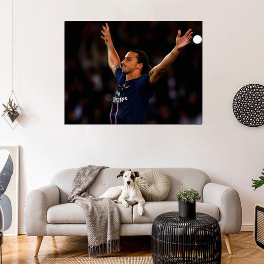 Zlatan Ibrahimovic Paris Saint-Germain Sweden Football Soccer Sport Wall Art Print Poster