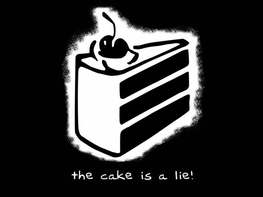 The Cake is a Lie Portal Video Game Cool Art Wall Art Print Poster