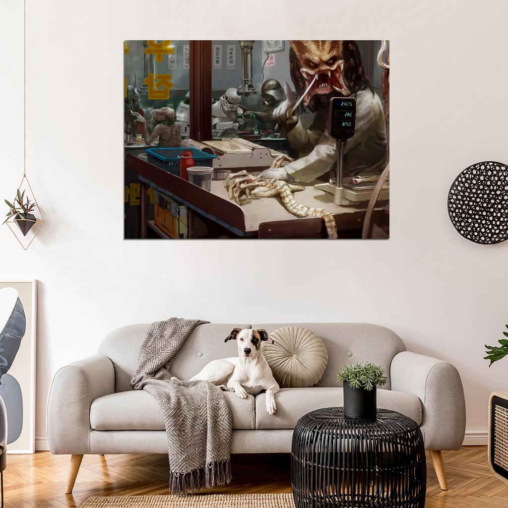 Sci-Fi Movie Characters Predator Alien ET Vader Stormtrooper District 9 Painting Art Wall Art Print Poster