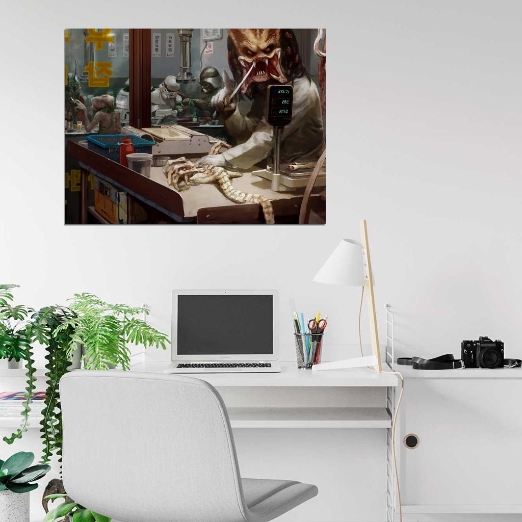 Sci-Fi Movie Characters Predator Alien ET Vader Stormtrooper District 9 Painting Art Wall Art Print Poster