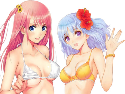 Hot Anime Girls Big Boobs Sexy Tits Bikini Bra Art Wall Art Print Poster