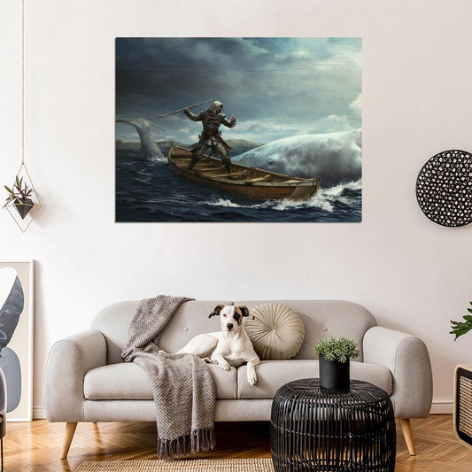 Assassin’s Creed IV 4 Black Flag Whale Video Game Art Wall Art Print Poster