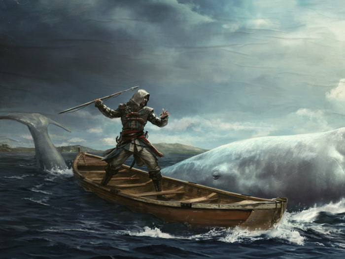 Assassin’s Creed IV 4 Black Flag Whale Video Game Art Wall Art Print Poster