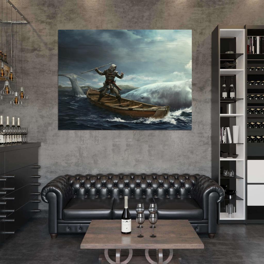 Assassin’s Creed IV 4 Black Flag Whale Video Game Art Wall Art Print Poster