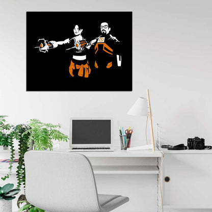 Gordon Freeman Chell Valve Portal Half Life Cool Game Art Wall Art Print Poster