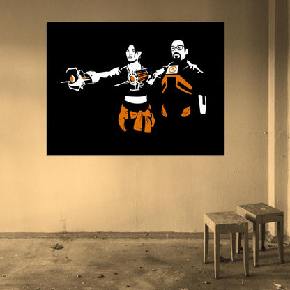 Gordon Freeman Chell Valve Portal Half Life Cool Game Art Wall Art Print Poster