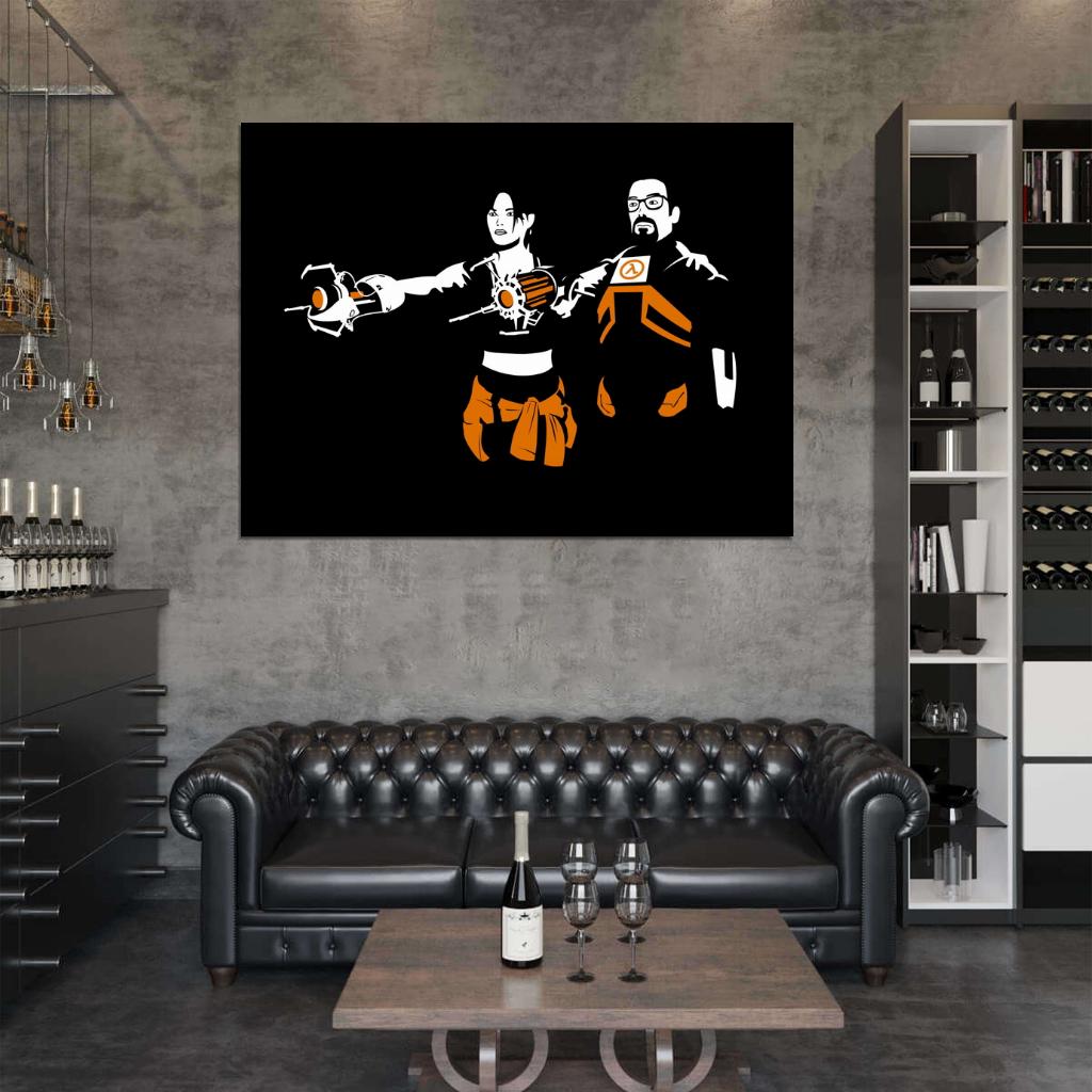 Gordon Freeman Chell Valve Portal Half Life Cool Game Art Wall Art Print Poster