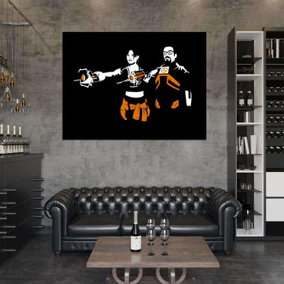 Gordon Freeman Chell Valve Portal Half Life Cool Game Art Wall Art Print Poster