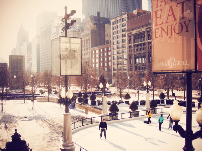 Cityfront Illinois Chicago USA Snow Winter Wall Art Print Poster