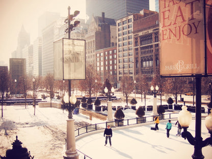 Cityfront Illinois Chicago USA Snow Winter Wall Art Print Poster