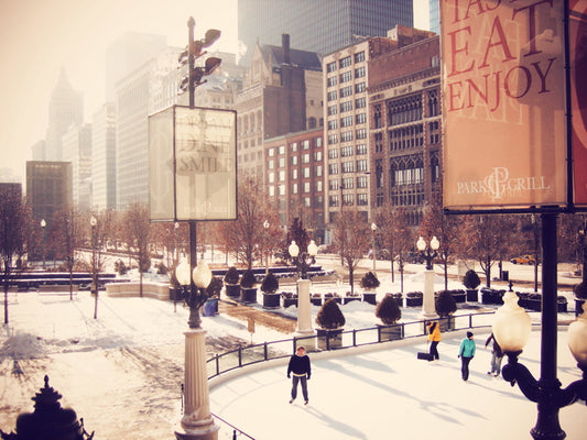 Cityfront Illinois Chicago USA Snow Winter Wall Art Print Poster