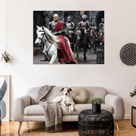 Game of Thrones Charles Dance Tywin Lannister Horse Wall Art Print Poster
