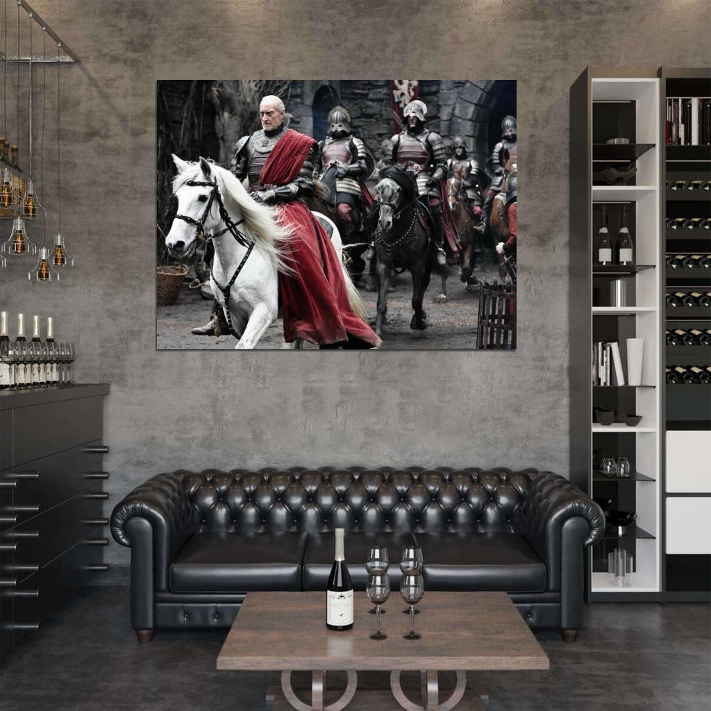 Game of Thrones Charles Dance Tywin Lannister Horse Wall Art Print Poster