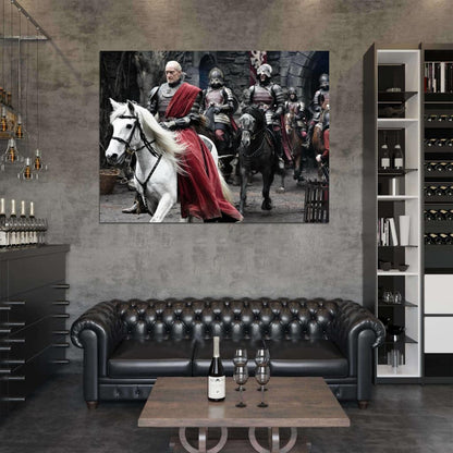 Game of Thrones Charles Dance Tywin Lannister Horse Wall Art Print Poster