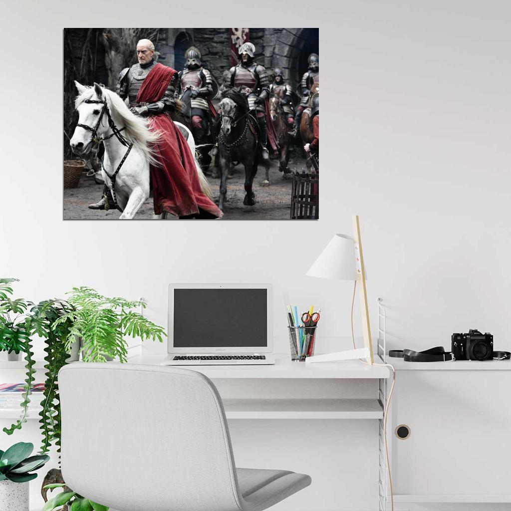 Game of Thrones Charles Dance Tywin Lannister Horse Wall Art Print Poster