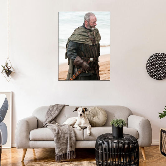 Davos Seaworth Game of Thrones Liam Cunningham Wall Art Print Poster