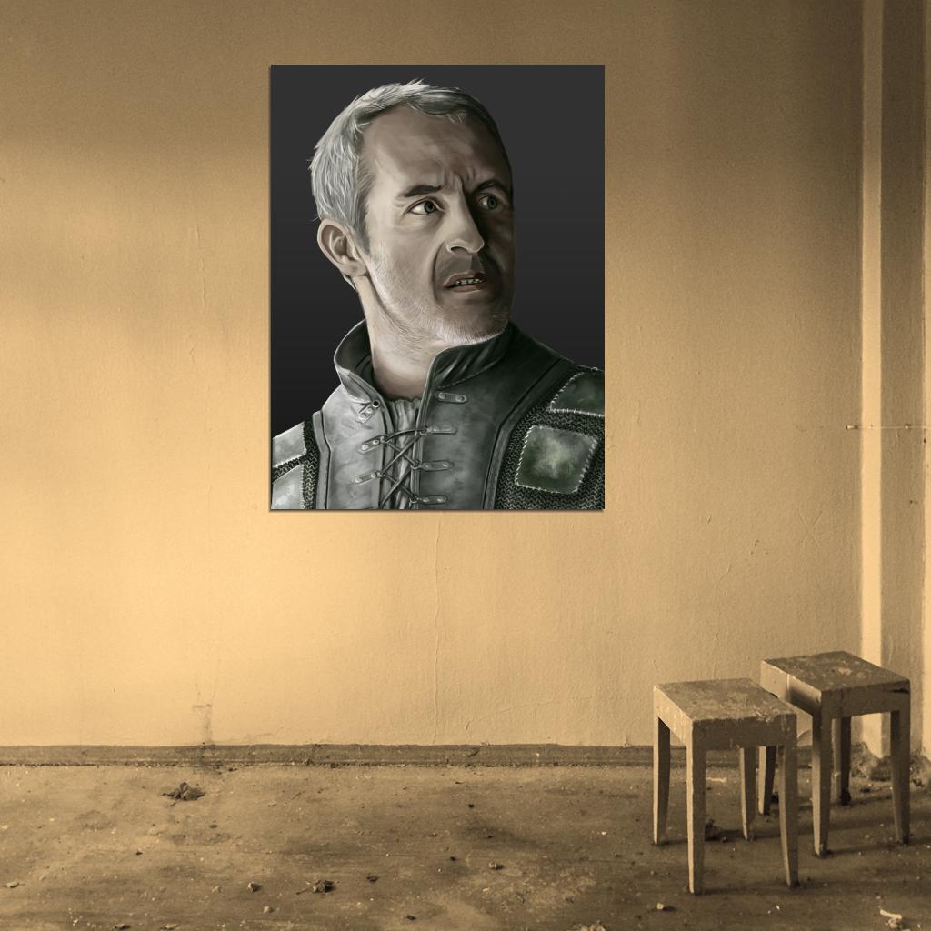 Stannis Baratheon Portrait Painting Art Game of Thrones Stephen Dillane Wall Art Print Poster