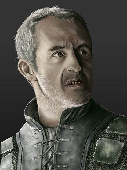 Stannis Baratheon Portrait Painting Art Game of Thrones Stephen Dillane Wall Art Print Poster