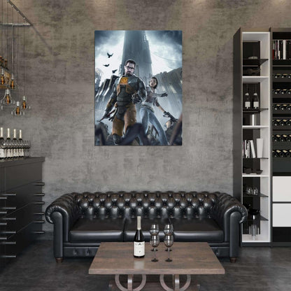 Half Life 2 Alyx Vance Gordon Freeman Awesome Game Art Wall Art Print Poster