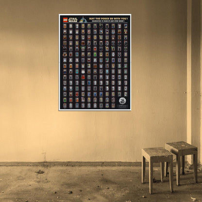 Lego Star Wars All Characters Minifigures Amazing Wall Art Print Poster