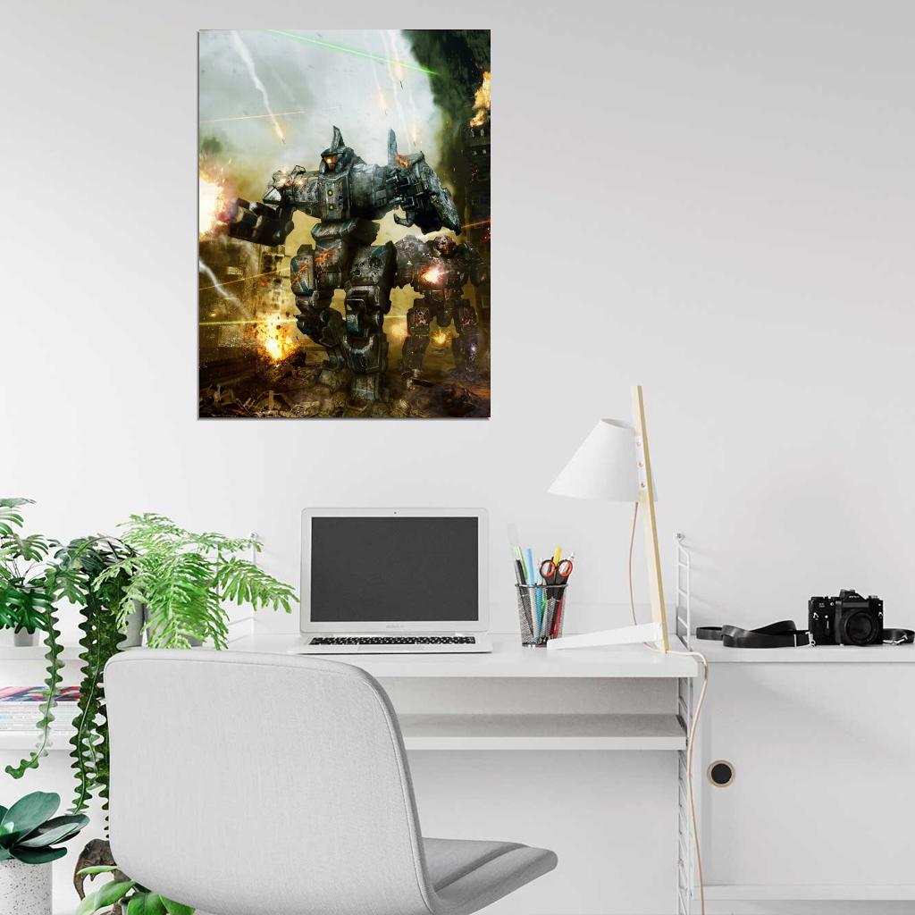 Centurion MechWarrior Online MWO Mech Game Art Wall Art Print Poster