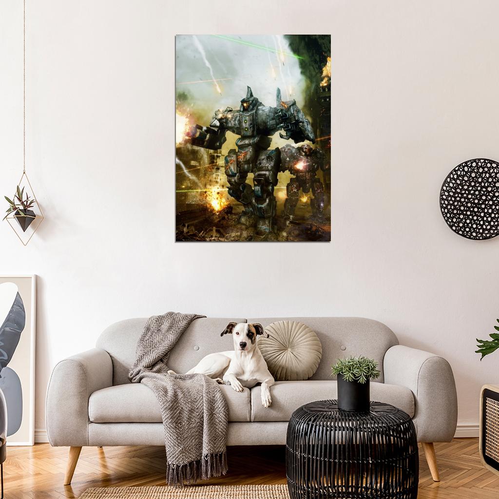 Centurion MechWarrior Online MWO Mech Game Art Wall Art Print Poster