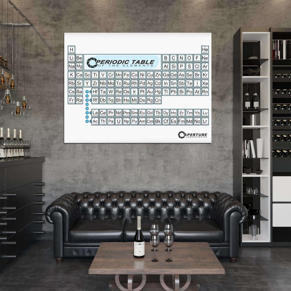 Periodic Table of the Elements Portal Aperture Science Laboratories Wall Art Print Poster