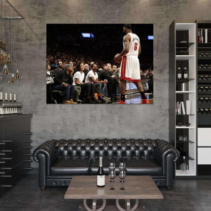 King James Jersey Lebron Rihanna Basketball Wall Art Print Poster