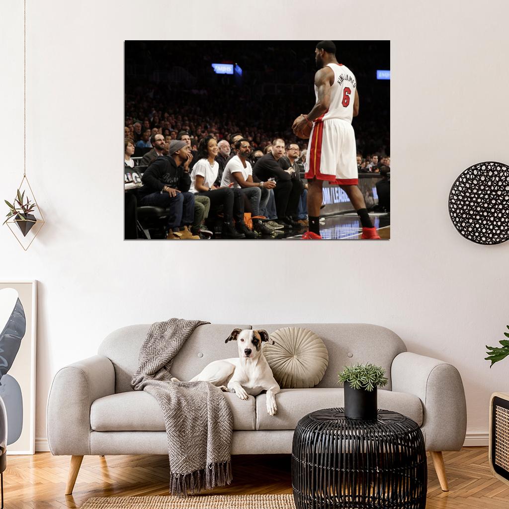 King James Jersey Lebron Rihanna Basketball Wall Art Print Poster