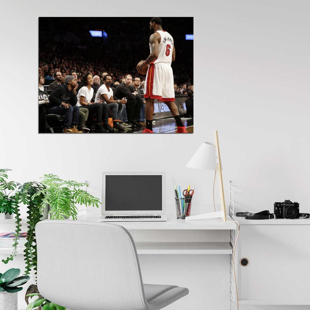 King James Jersey Lebron Rihanna Basketball Wall Art Print Poster
