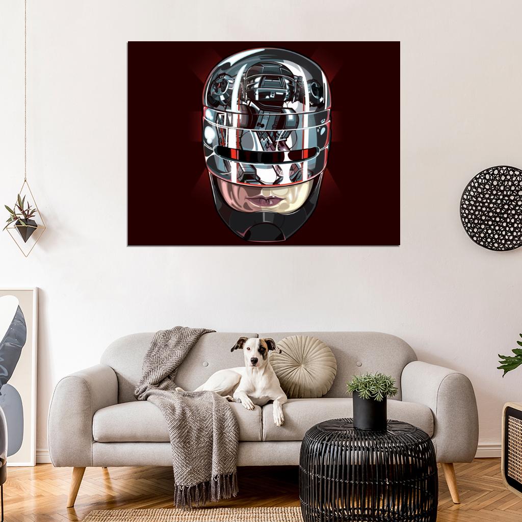 RoboCop ED-209 Helmet 1987 Movie Awesome Art Wall Art Print Poster