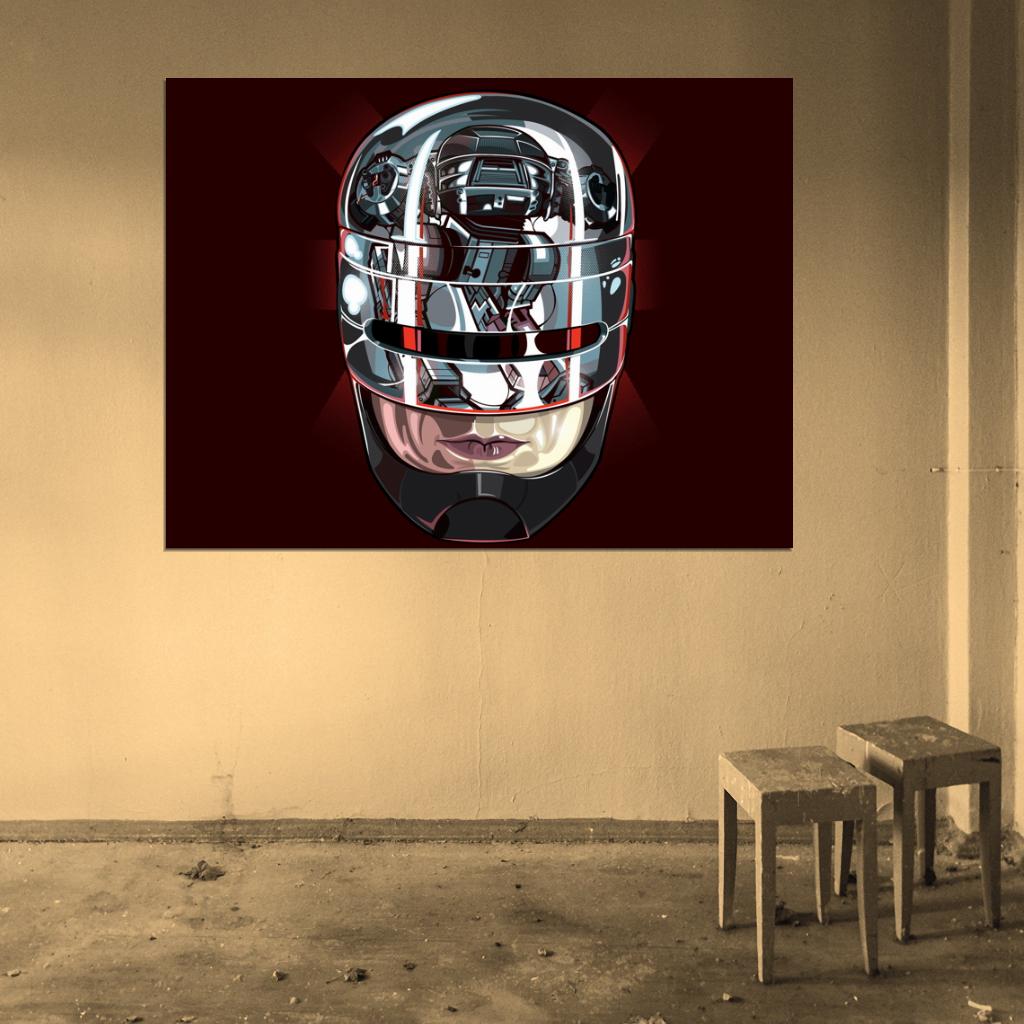 RoboCop ED-209 Helmet 1987 Movie Awesome Art Wall Art Print Poster