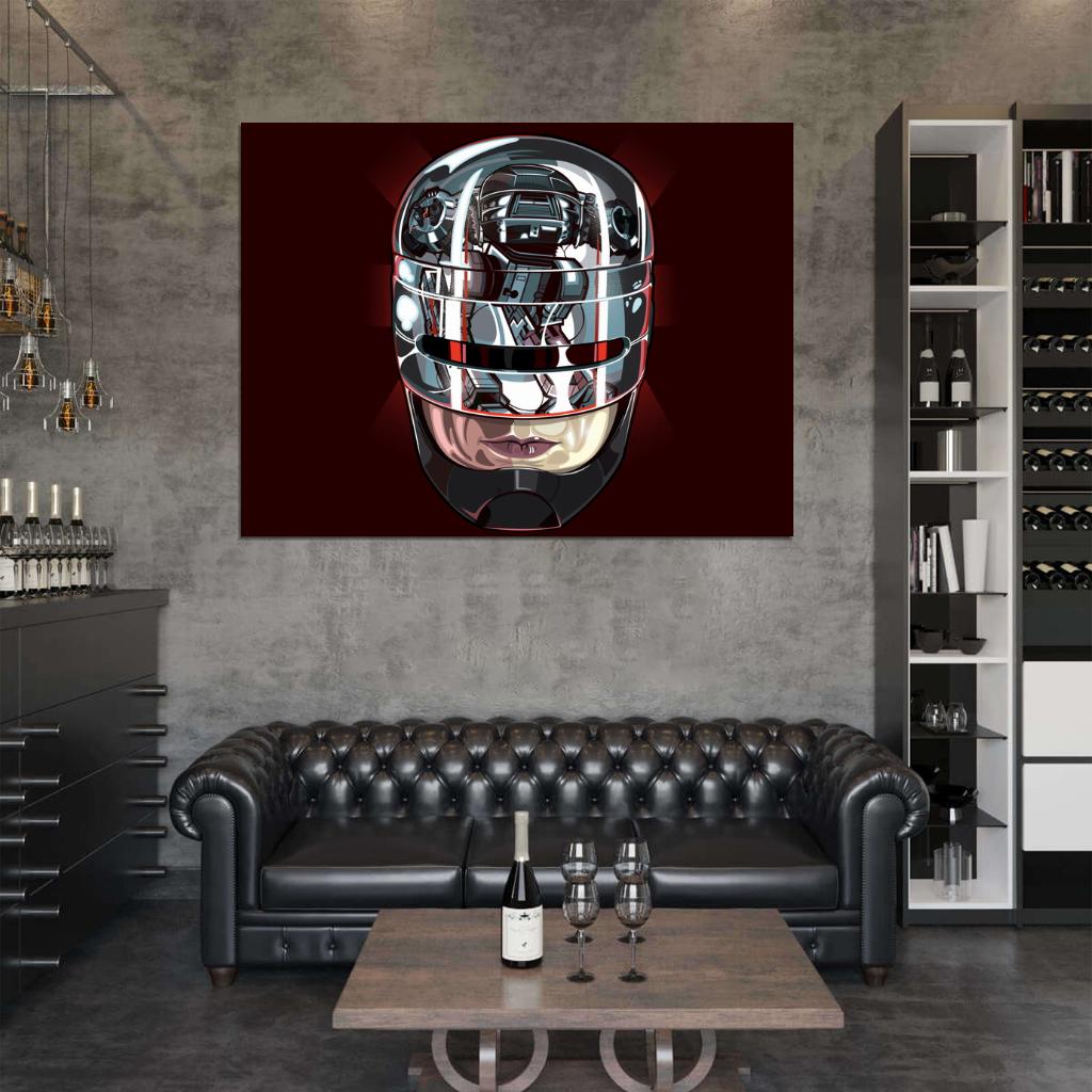 RoboCop ED-209 Helmet 1987 Movie Awesome Art Wall Art Print Poster