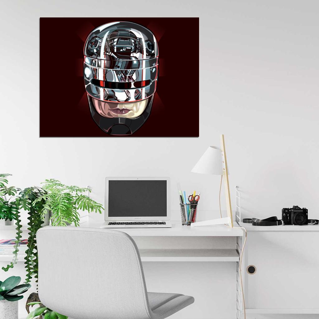 RoboCop ED-209 Helmet 1987 Movie Awesome Art Wall Art Print Poster
