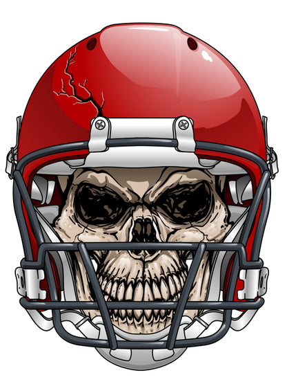 Football Helmet Skull Cool Sport Art Wall Art Print Poster